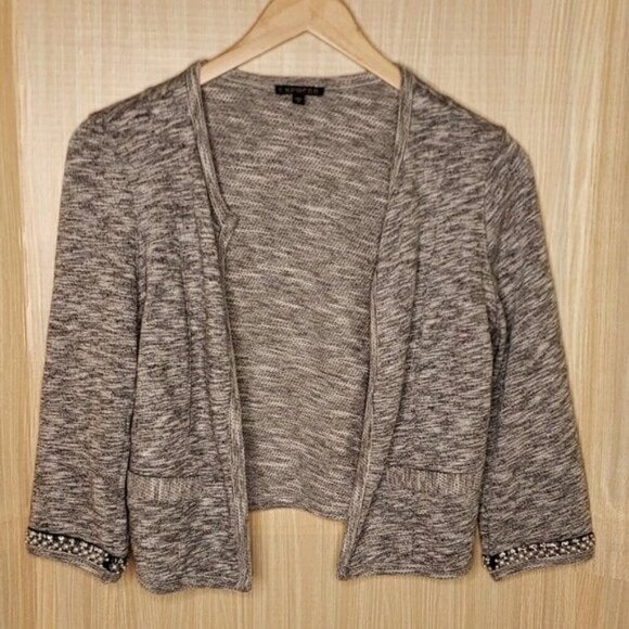 Express Jackets & Blazers - Express Knit Cropped Blazer With Beading
